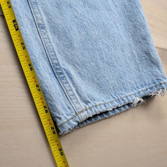 Agolde Criss Cross Jeans Womens 27 Blue Light Wash Denim Button Fly USA - Picture 11 of 15